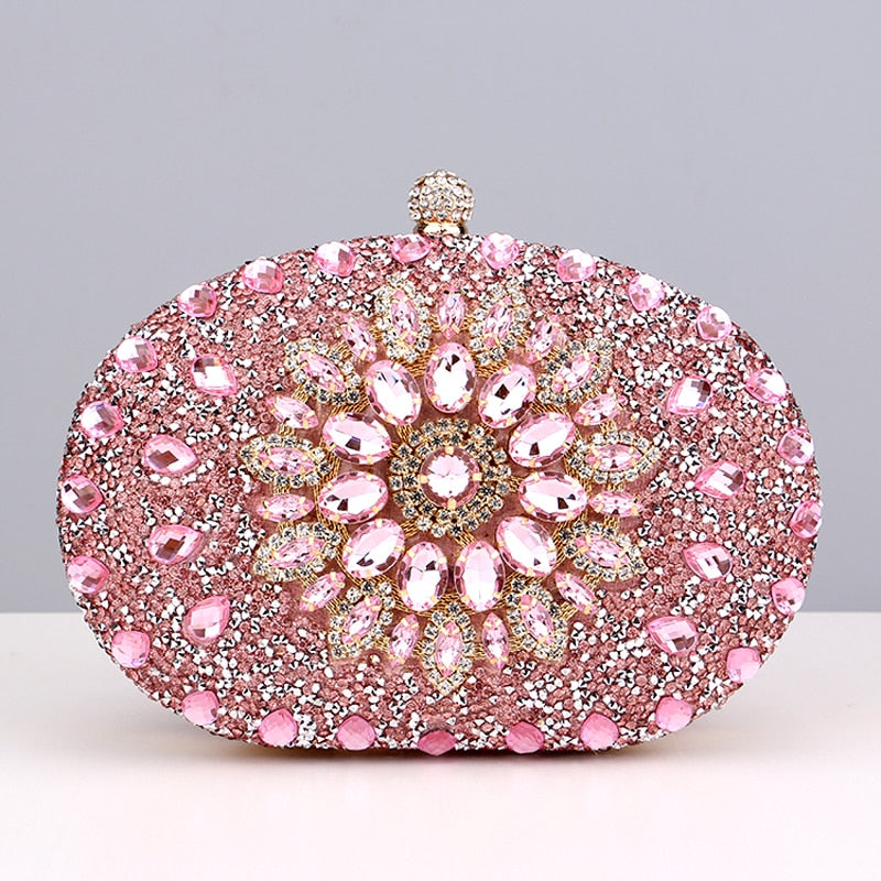 2022 Diamond Women Luxury Clutch Evening Bag Wedding Crystal Ladies Cell Phone Pocket Purse Female Wallet for Party Quality Gift