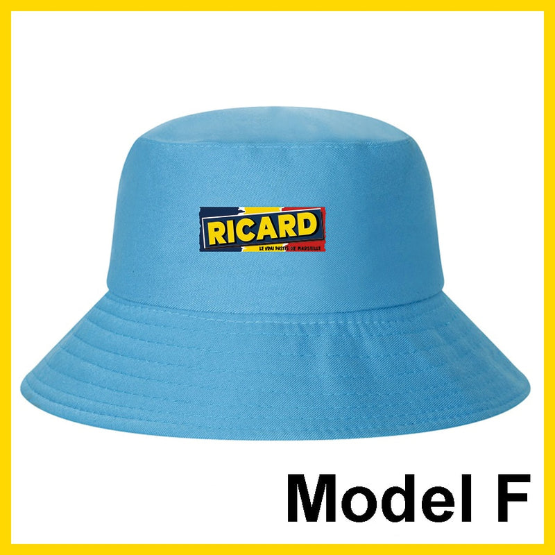 Fashion RICARD Bob Bucket Hats Men Women Cotton Outdoor Reversible Fisherman Caps Beach Fishing Hat Girl Boy Chapeau Panama Hat