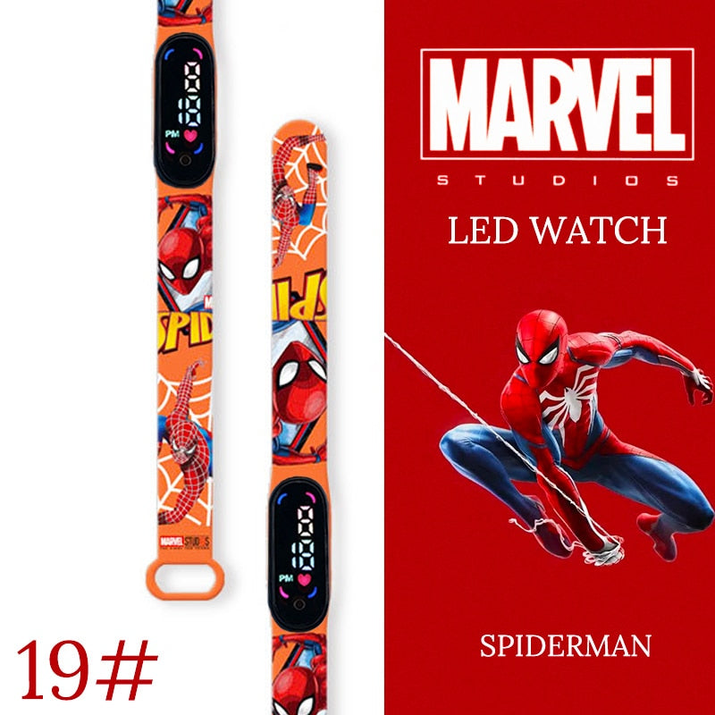 Disney Spiderman Kid Watches uomo Sport Wristband bracciale impermeabile bambini orologio digitale ragazzi LED orologio relogio montre