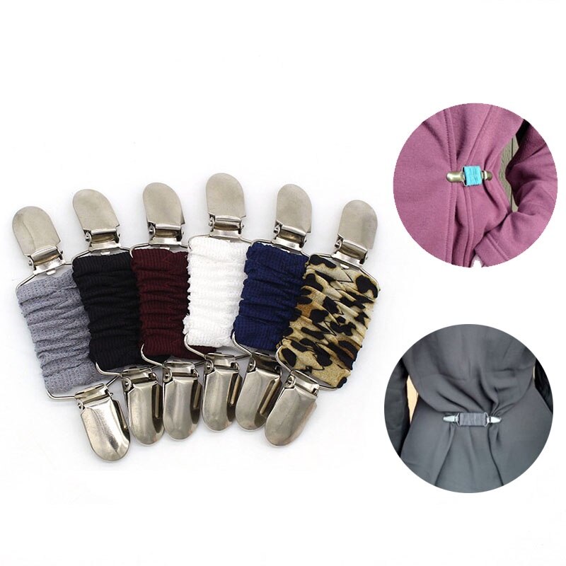 New Dress Cinch Clips Set Elastic Clothes Clip to Tighten Dress Cardigan Collar Clips Shirt Clips Back Cinch for Women Kids