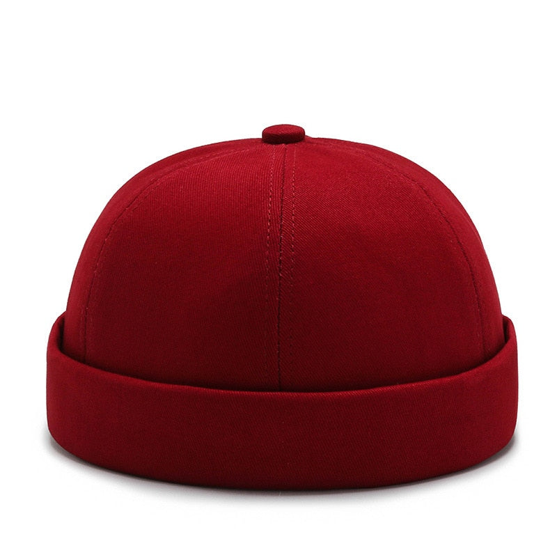 Vintage Dome Hat Mens Melon Beanie Cap Solid Color Docker Hat Unisex adjustable Winter Hat for Women men Bonnet Beanies