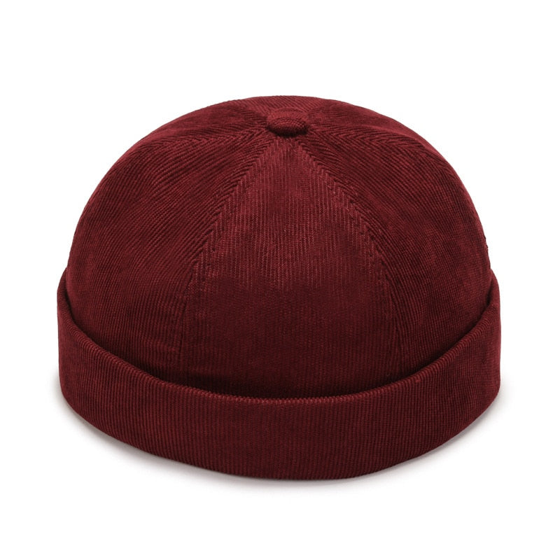 Vintage Dome Hat Mens Melon Beanie Cap Solid Color Docker Hat Unisex adjustable Winter Hat for Women men Bonnet Beanies