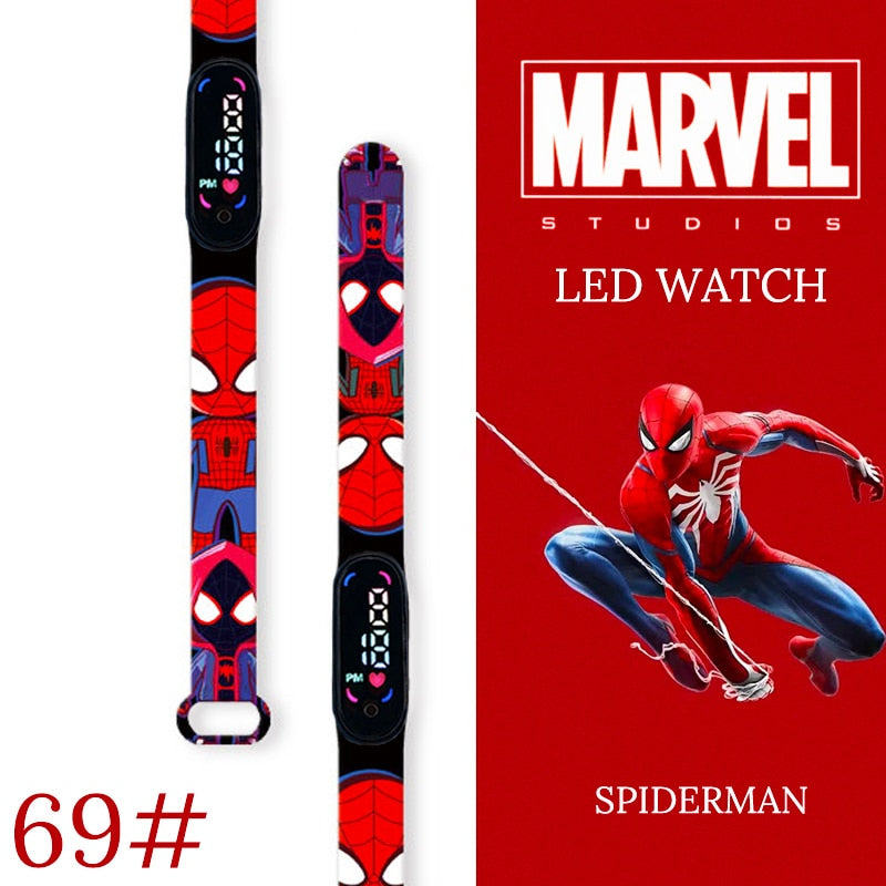 Disney Spiderman Kid Watches uomo Sport Wristband bracciale impermeabile bambini orologio digitale ragazzi LED orologio relogio montre