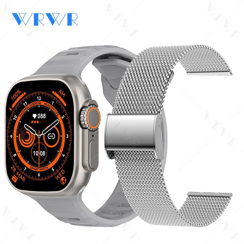 2023 Smart Horloge Ultra Serie 8 Nfc Smartwatch Mannen Vrouwen Bluetooth Oproepen Draadloze Opladen Fitness Armband 2 Inch Hd Scherm