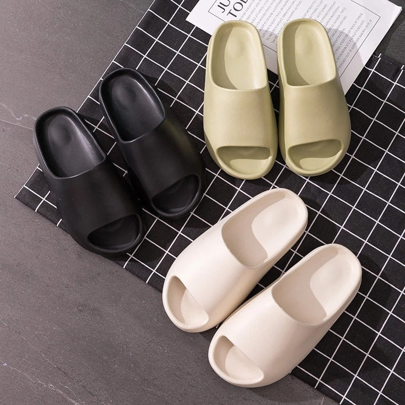 Brand Women Men Slippers Fashion Beach Sandals Women Soft Casual Shoes Men EVA Slides Original Flip-flops Summer Men&#39;s Sandal