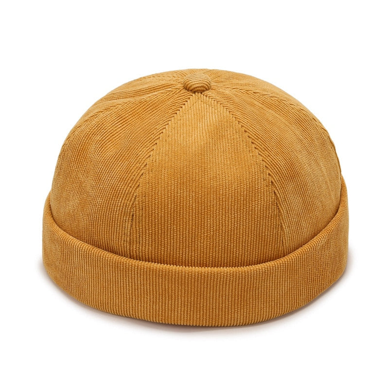 Vintage Dome Hat Mens Melon Beanie Cap Solid Color Docker Hat Unisex adjustable Winter Hat for Women men Bonnet Beanies