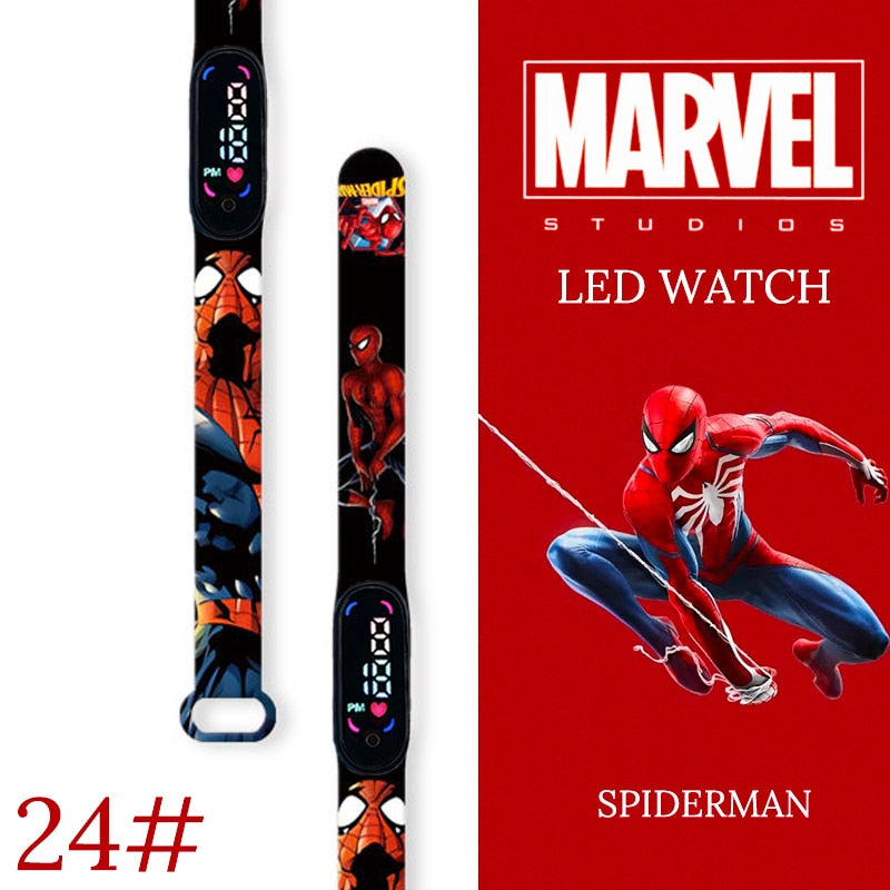 Disney Spiderman Kid Watches uomo Sport Wristband bracciale impermeabile bambini orologio digitale ragazzi LED orologio relogio montre