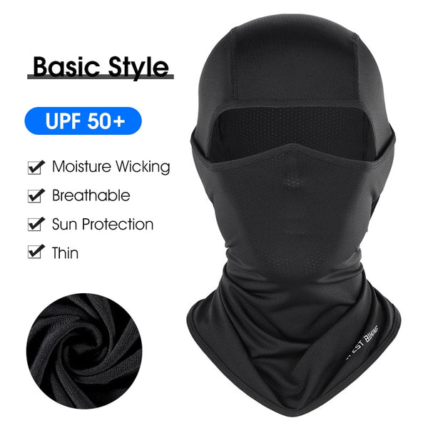 WEST BIKING Summer Breathable Cycling Cap Anti-UV Balaclava Men Full Face Mask Bicycle Motorcycle Running Cooling Sport Gear