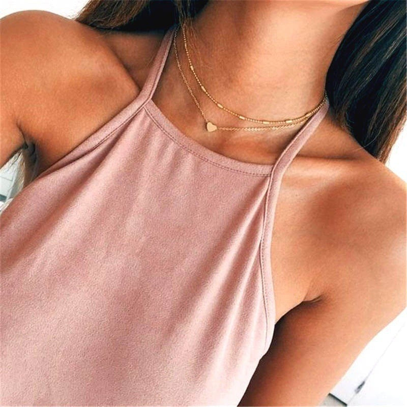 Kpop Vintage Harajuku Goth Metal Heart Neck Chains Choker Grunge Necklaces For Women Egirl Cosplay Aesthetic Accessories Jewelry