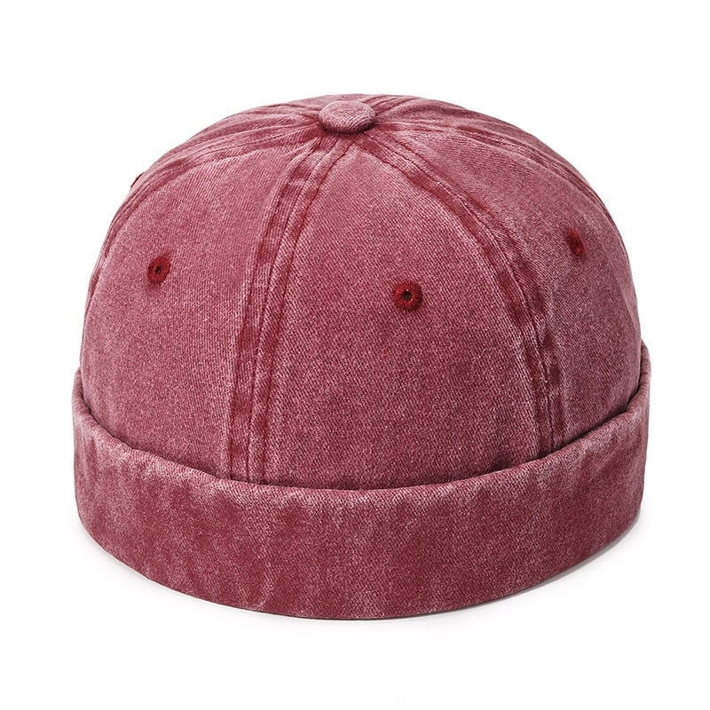 Vintage Dome Hat Mens Melon Beanie Cap Solid Color Docker Hat Unisex adjustable Winter Hat for Women men Bonnet Beanies