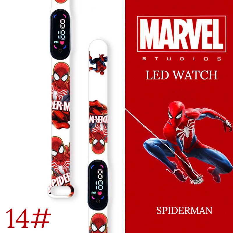 Disney Spiderman Kid Watches uomo Sport Wristband bracciale impermeabile bambini orologio digitale ragazzi LED orologio relogio montre