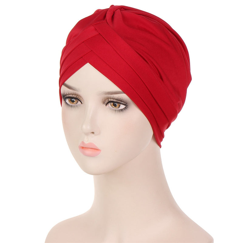 India Muslim Women Hijab Hat Cancer Chemo Cap Braid Beads Turban Headscarf Islamic Head Wrap Lady Beanie Bonnet Hair Loss Cover