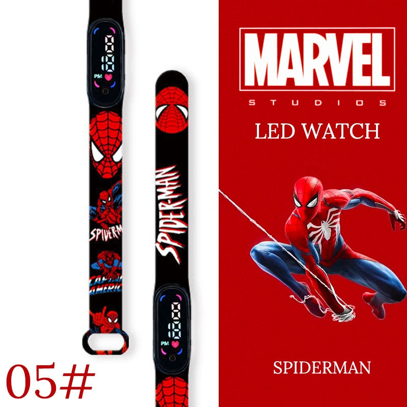 Disney Spiderman Kid Watches uomo Sport Wristband bracciale impermeabile bambini orologio digitale ragazzi LED orologio relogio montre