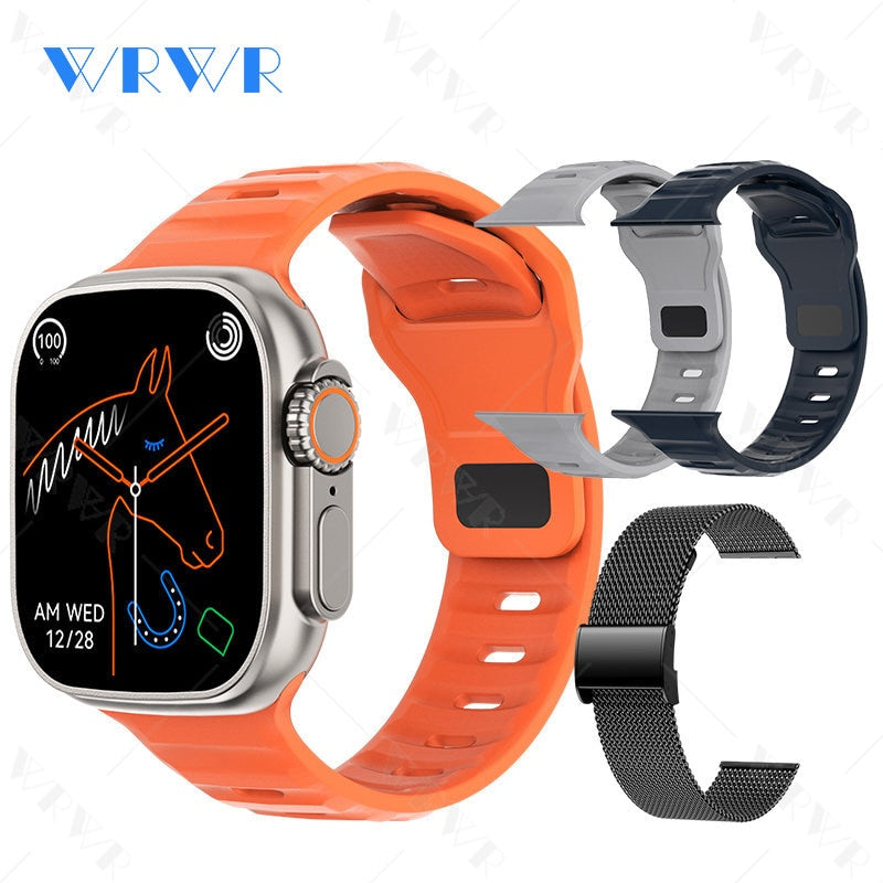 2023 Smart Horloge Ultra Serie 8 Nfc Smartwatch Mannen Vrouwen Bluetooth Oproepen Draadloze Opladen Fitness Armband 2 Inch Hd Scherm