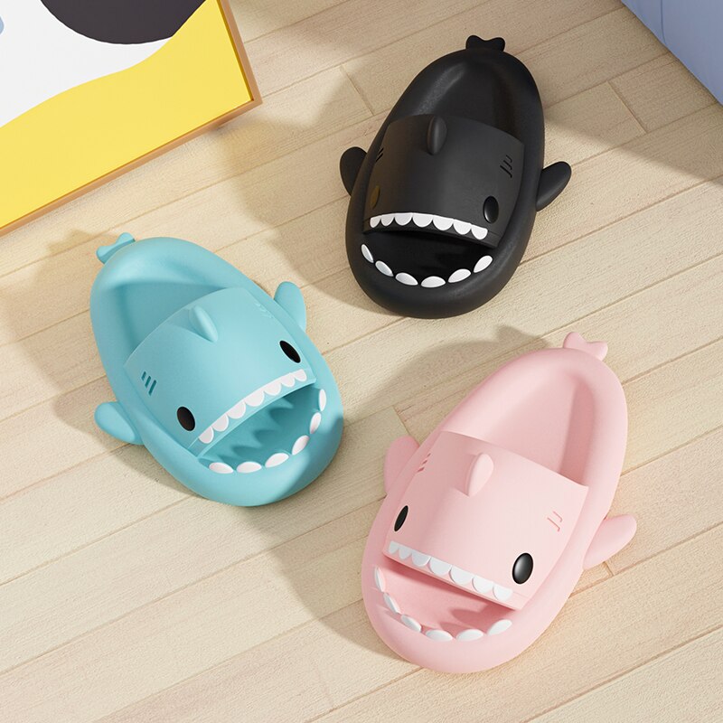 Feslishoet Shark Slippers Soft Beach Cloud Platform Women Indoor Bathroom Slides Summer Mules Outside EVA Men Shoes