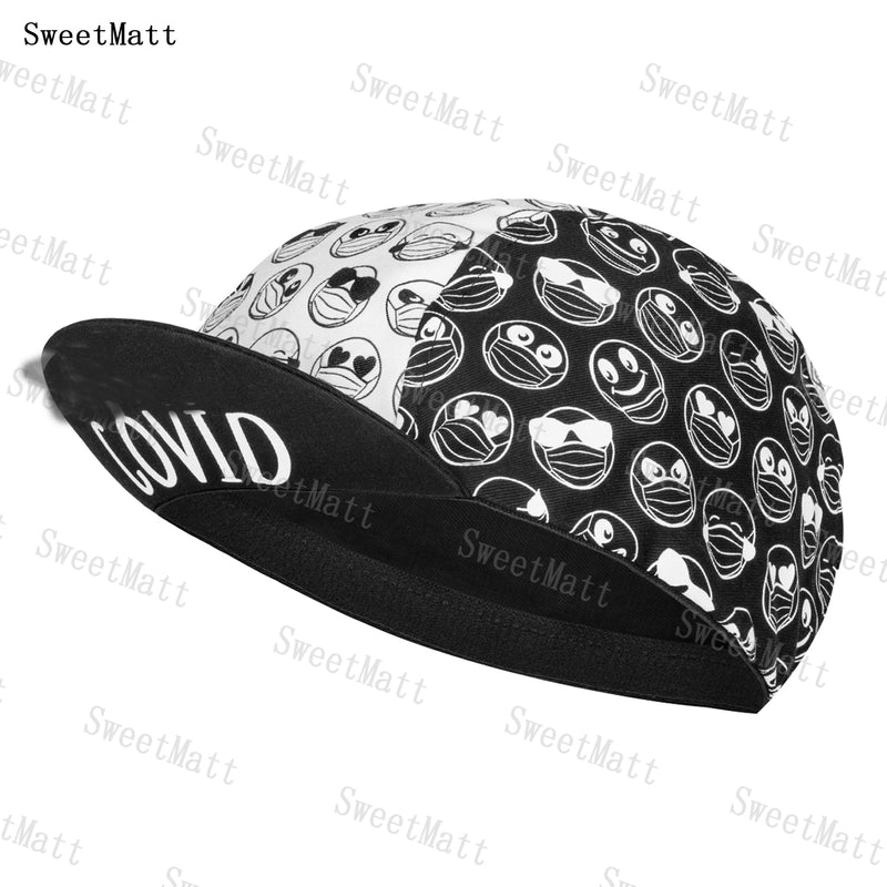 SweetMatt Classic Retro Beer Coffee Ice Cream Cartoon Polyester Cycling Caps Bicycle Quick Dry Sports Hats Summer Bike Balaclava