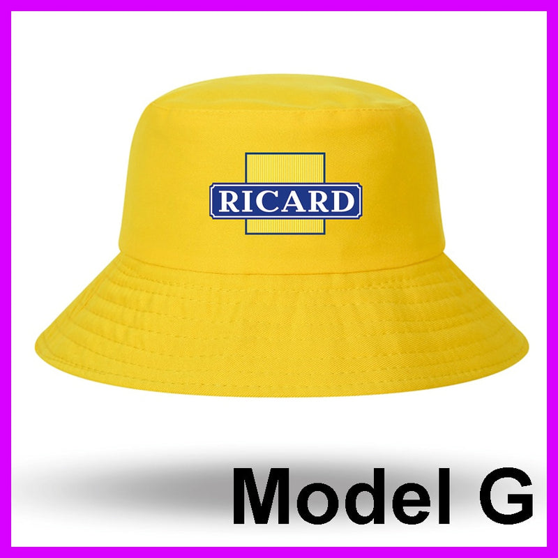 Fashion RICARD Bob Bucket Hats Men Women Cotton Outdoor Reversible Fisherman Caps Beach Fishing Hat Girl Boy Chapeau Panama Hat