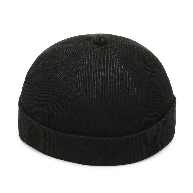 Vintage Dome Hat Mens Melon Beanie Cap Solid Color Docker Hat Unisex adjustable Winter Hat for Women men Bonnet Beanies