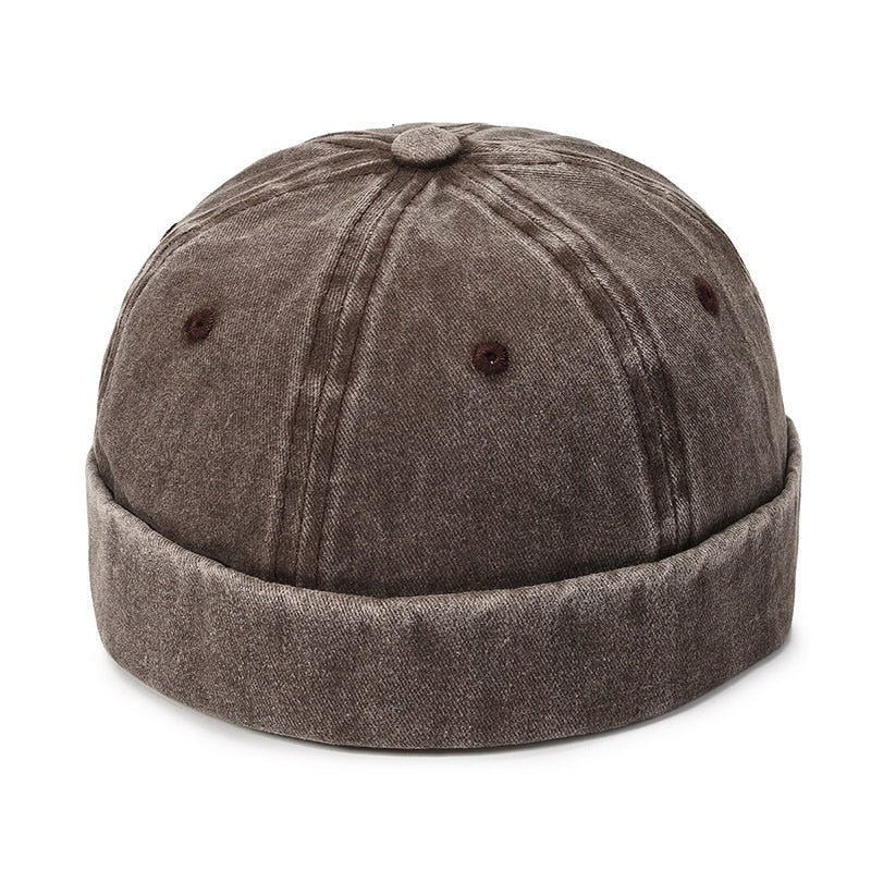 Vintage Dome Hat Mens Melon Beanie Cap Solid Color Docker Hat Unisex adjustable Winter Hat for Women men Bonnet Beanies