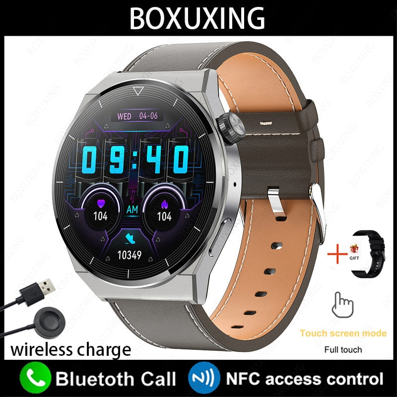 For Huawei Xiaomi NFC Smart Watch Men GT3 Pro AMOLED 390*390 HD Screen Heart Rate Bluetooth Call IP68 Waterproof SmartWatch 2023