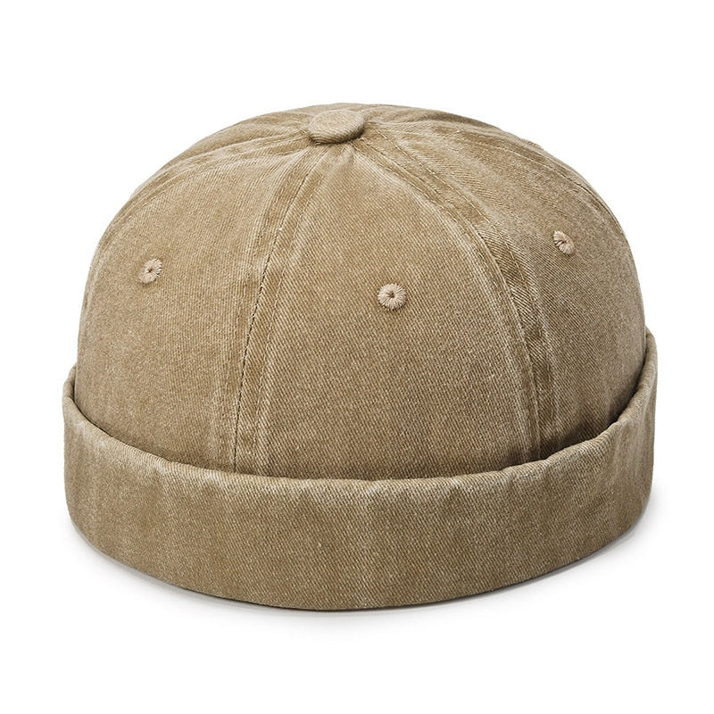 Vintage Dome Hat Mens Melon Beanie Cap Solid Color Docker Hat Unisex adjustable Winter Hat for Women men Bonnet Beanies