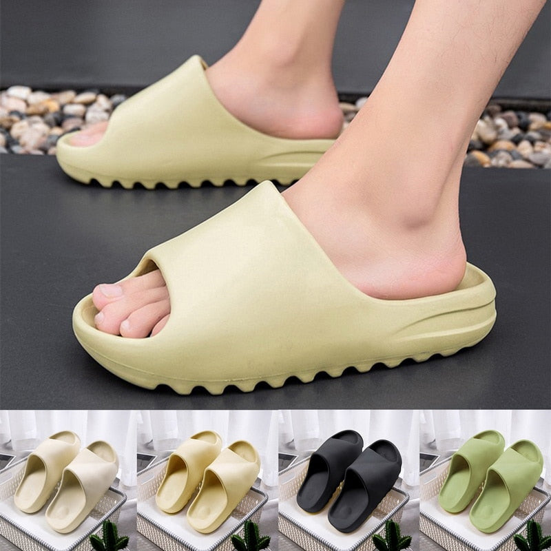 2023 Summer Cool Women Men Slippers Soft Sandals Women Beach Casual Shoes Light EVA Slides Brand Men Flip-flops Men&#39;s Sandals