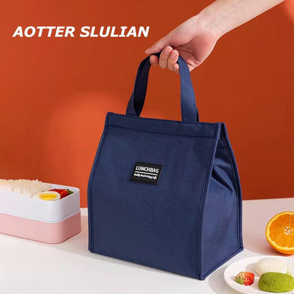 Portable Oxford Lunch Bags Fresh Cooler Pouch For Office Students Convenient Lunch Box Tote Couples Blue Pink Food Container Bag