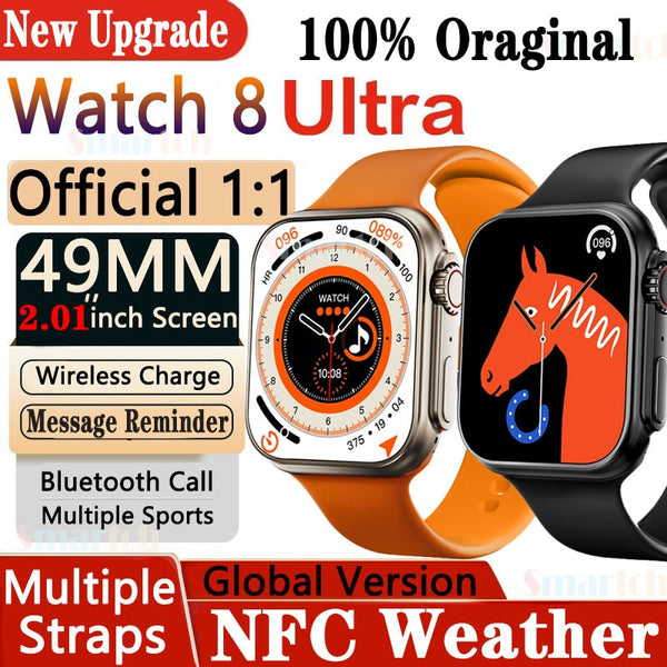 2023 S8 Ultra Max Smart Watch Ultra Q8 Fitness NFC Original 1:1 Iwo Series 8 BT Call Smart Watches Men Women For Apple Android