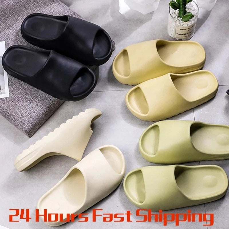 Brand Women Men Slippers Fashion Beach Sandals Women Soft Casual Shoes Men EVA Slides Original Flip-flops Summer Men&#39;s Sandal