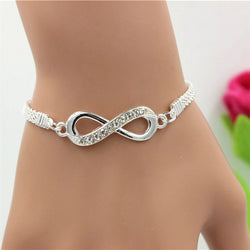 Rhinestone Infinity Bracelet Men&#39;s Women&#39;s Jewelry 8 Number Pendant Charm Blange Couple Bracelets For Lover Friend Women Gifts